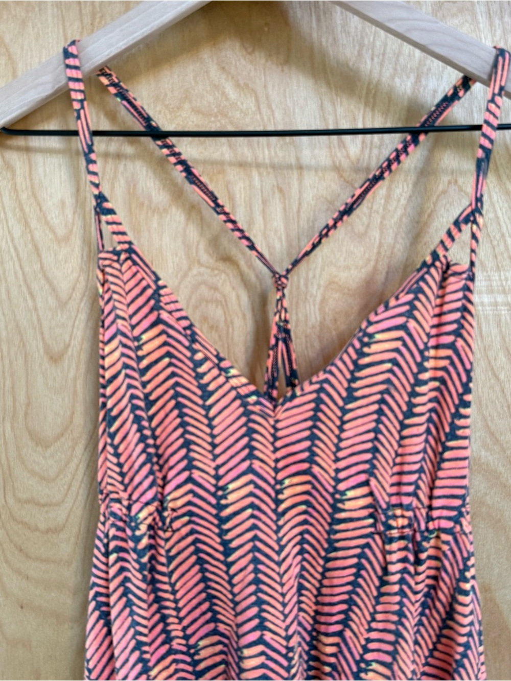 XS UA Floca Dress - Beach, Surf, Vacation - After Burn Orange + Black Print